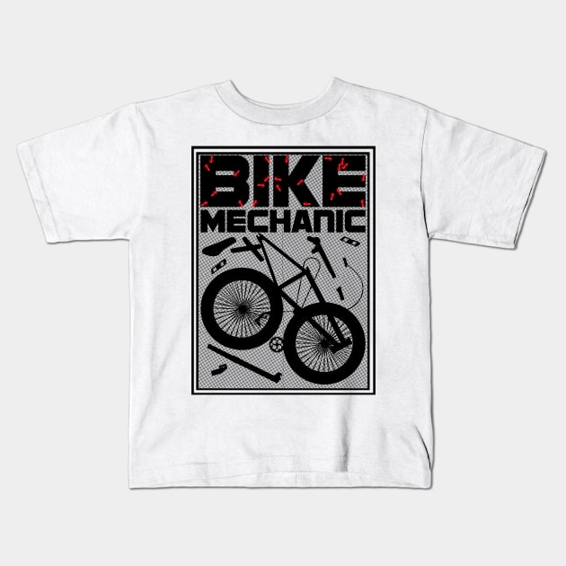 The Bike Mechanic Ant Kids T-Shirt by KeithKarloff